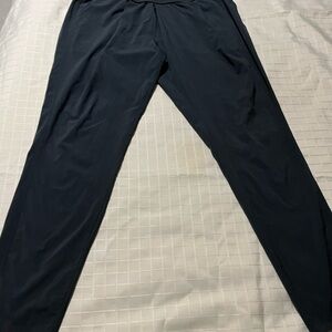 Athleta Black Sweatpants with Elastic Waistband and Full-Length Design